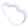 Curve Guitar Element from Symbols 3D - Wireframe Set