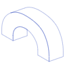 Curve Half Element from Symbols 3D - Line Set