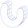 Curve U Element from Symbols 3D - Wireframe Set