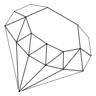 Diamond 1 Element from Symbols 3D - Line Set