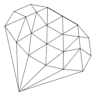 Diamond 1 Element from Symbols 3D - Wireframe Set