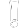 Exclamation Mark Element from Symbols 3D - Line Set