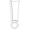 Exclamation Mark Element from Symbols 3D - Wireframe Set