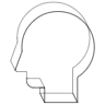 Face Head Element from Symbols 3D - Wireframe Set