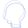 Face Head Element from Symbols 3D - Wireframe Set