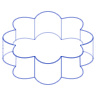Flower 1 Element from Symbols 3D - Wireframe Set