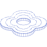 Flower 2 Element from Symbols 3D - Wireframe Set