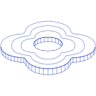 Flower 2 Element from Symbols 3D - Wireframe Set