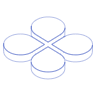 Flower 3 Element from Symbols 3D - Line Set
