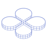 Flower 3 Element from Symbols 3D - Wireframe Set