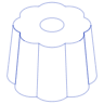 Flower Pudding Element from Symbols 3D - Line Set