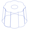 Flower Pudding Element from Symbols 3D - Wireframe Set