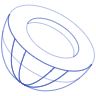 Half Sphere Element from Symbols 3D - Wireframe Set