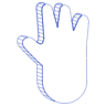 Hand 1 Element from Symbols 3D - Wireframe Set