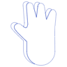 Hand 1 Element from Symbols 3D - Line Set