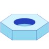 Hexagon Nut Element from 3D Motifs (Duo) Set