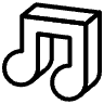 Note Music Element from 3D Fun (Line) Set