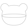 Oval Bear Element from 3D Motifs (Line) Set