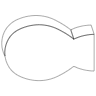 Oval Fish Element from 3D Motifs (Line) Set
