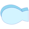 Oval Fish Element from 3D Motifs (Duo) Set