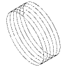 Oval Oblique Element from 3D Motifs (Wireframe) Set
