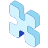 Rectangle Cuboid Block 3 Element from 3D Motifs (Duo) Set