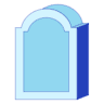 Rectangle Curve Frame Element from 3D Motifs (Duo) Set