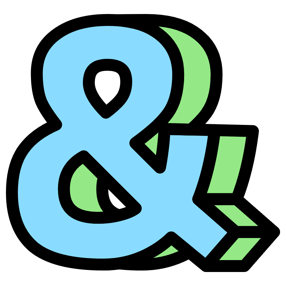 Ampersand And Element from Retro Shapes Set