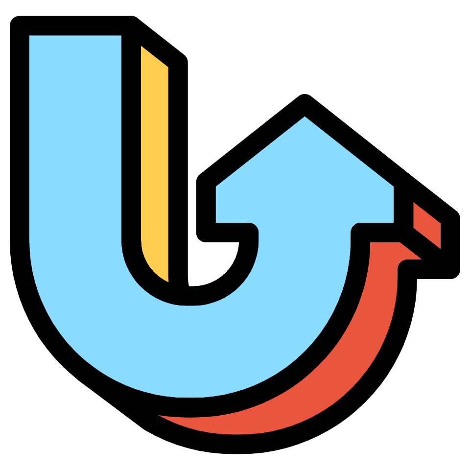 Arrow Turn Up Element from Retro Shapes Set
