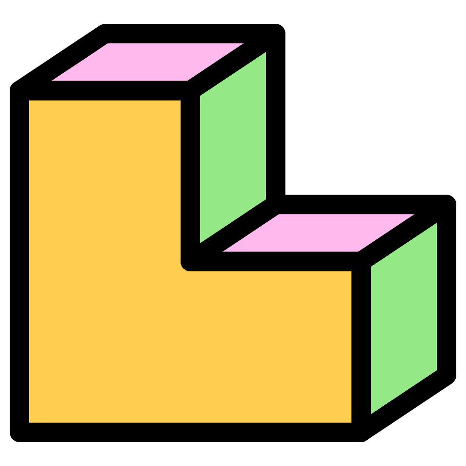 Block Corner Element from Retro Shapes Set