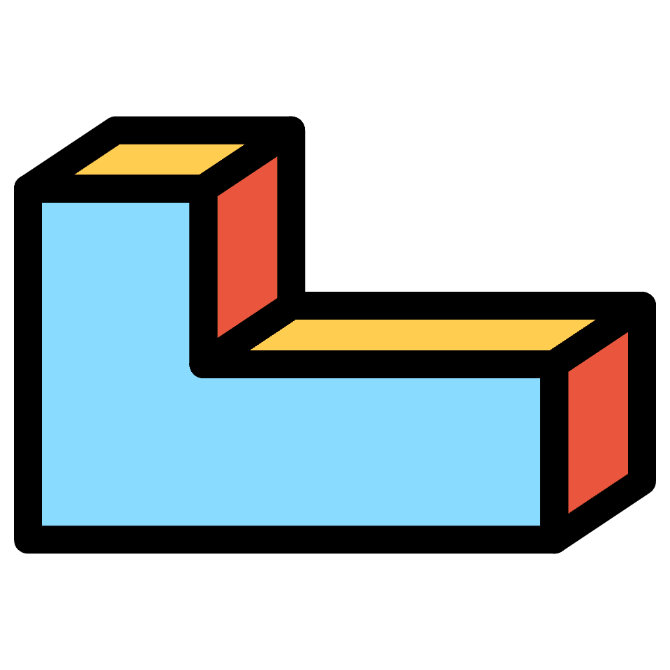 Block L Left Element from Retro Shapes Set
