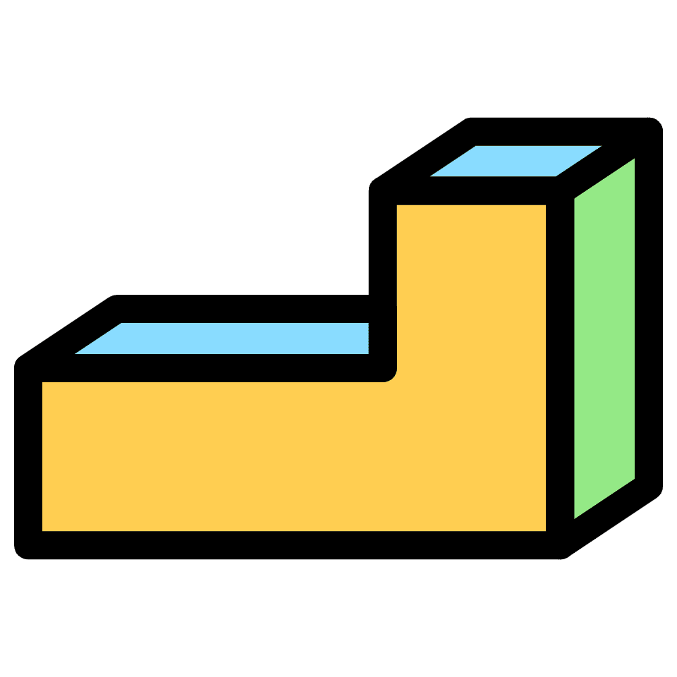 Block L Right Element from Retro Shapes Set