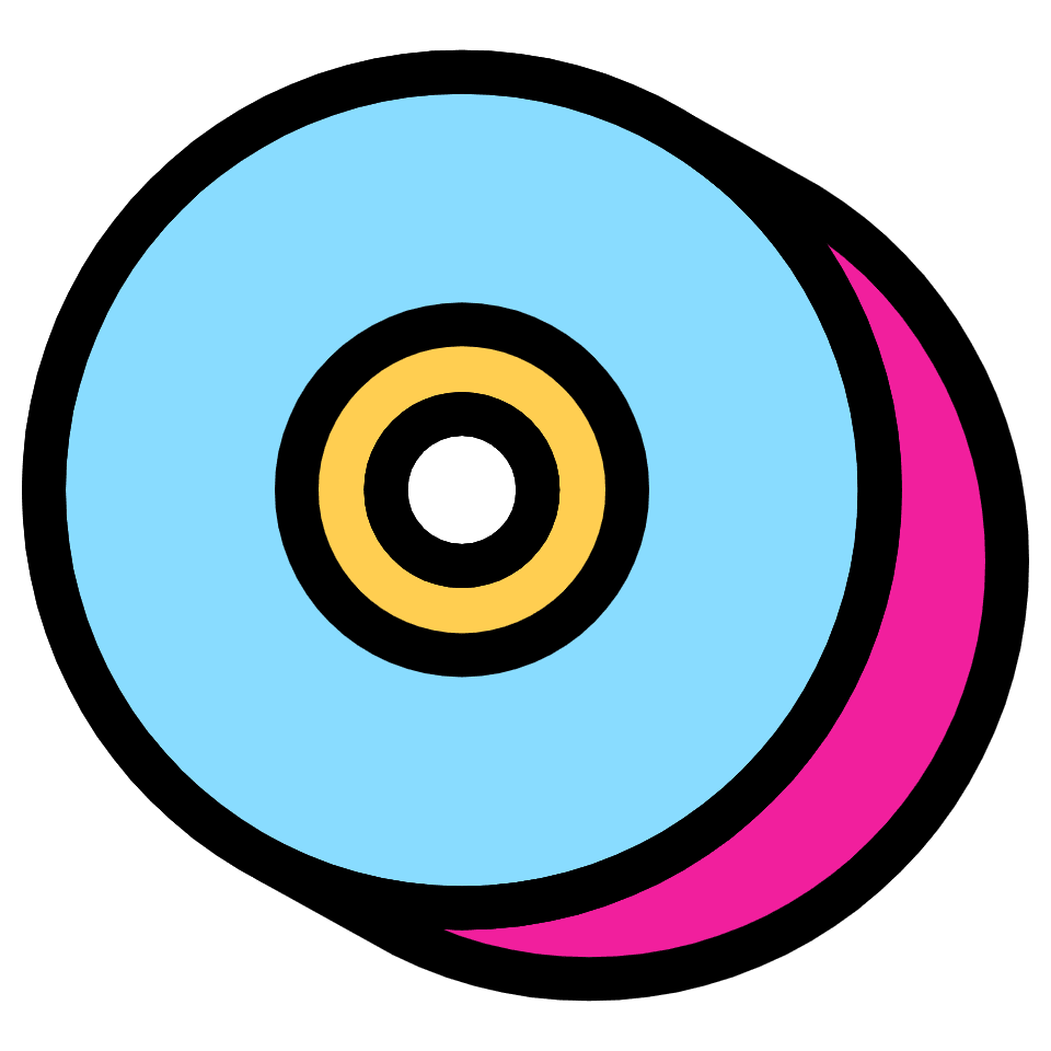 Cd Disc Vinyl Element from Retro Shapes Set