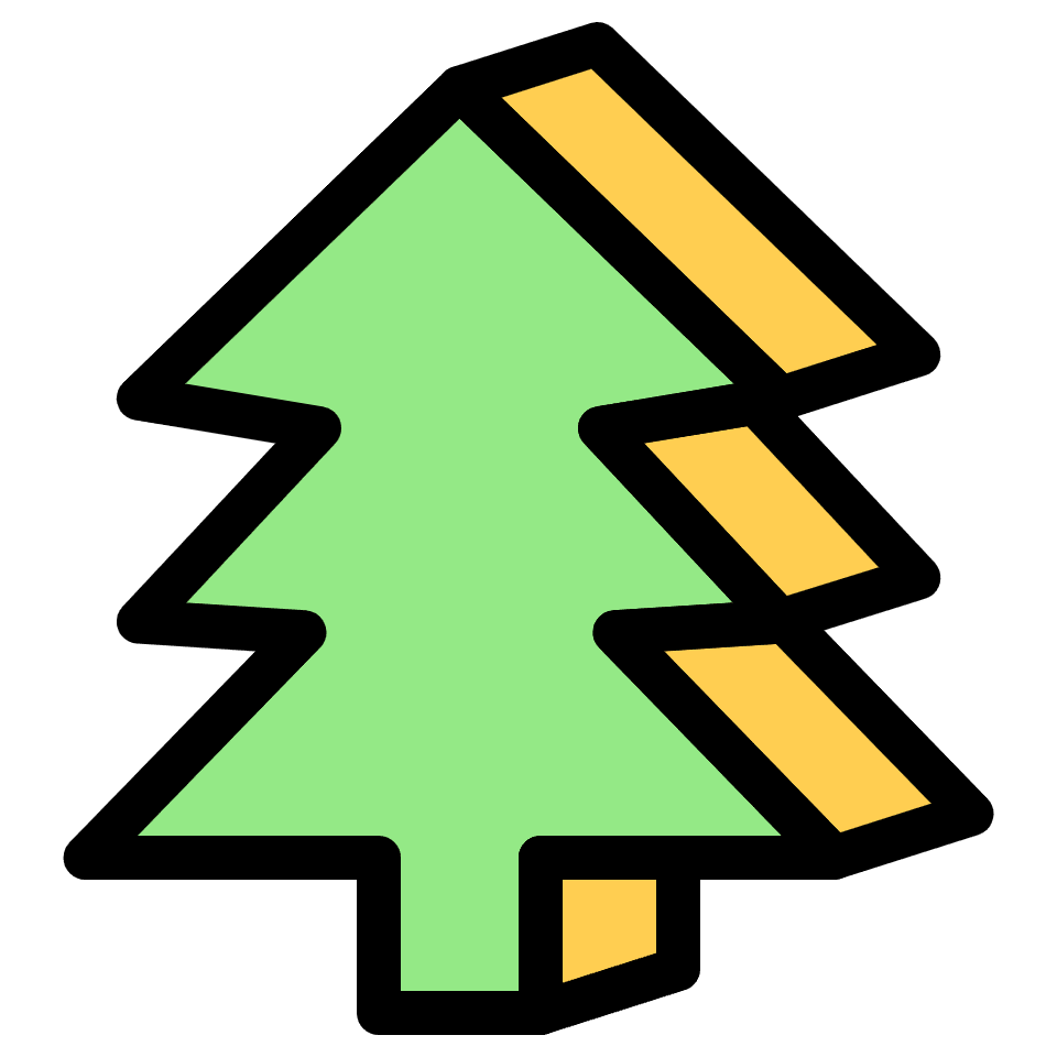 Christmas Tree Element from Retro Shapes Set