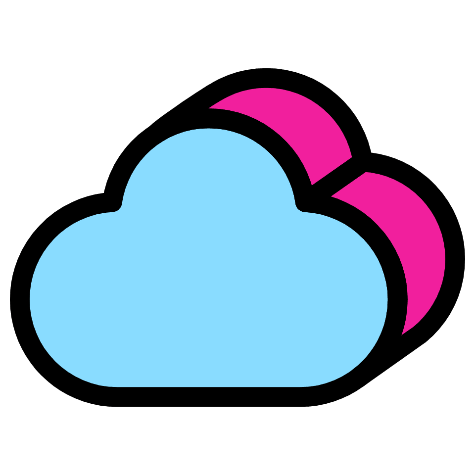 Cloud Element from Retro Shapes Set