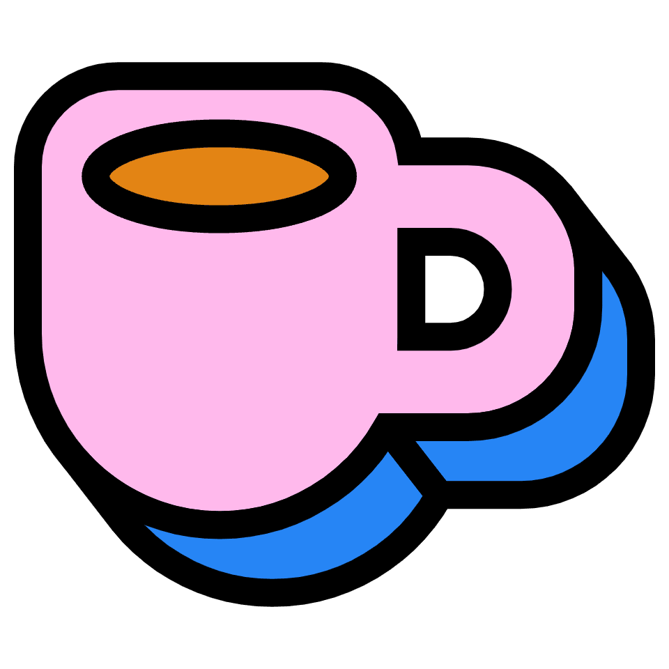 Cup Coffee Element from Retro Shapes Set