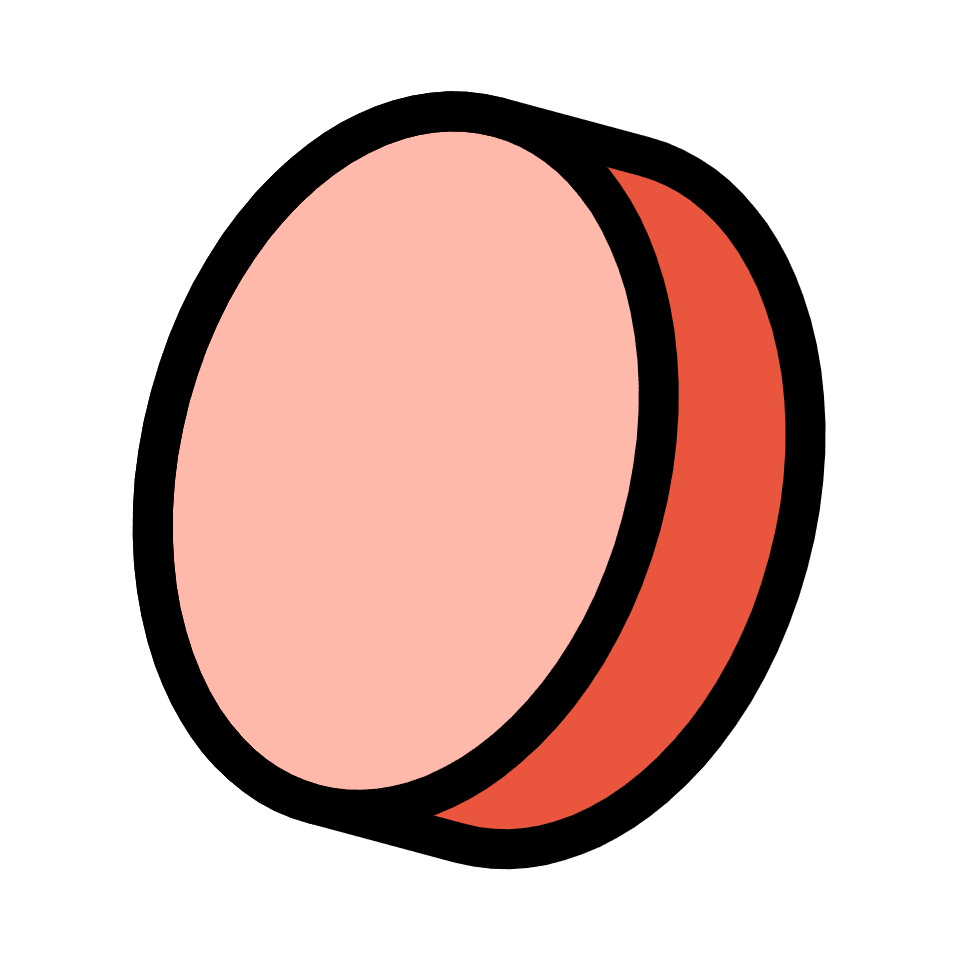 Ellipse Circle Element from Retro Shapes Set