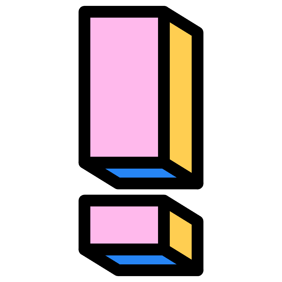 Exclamation Mark Element from Retro Shapes Set