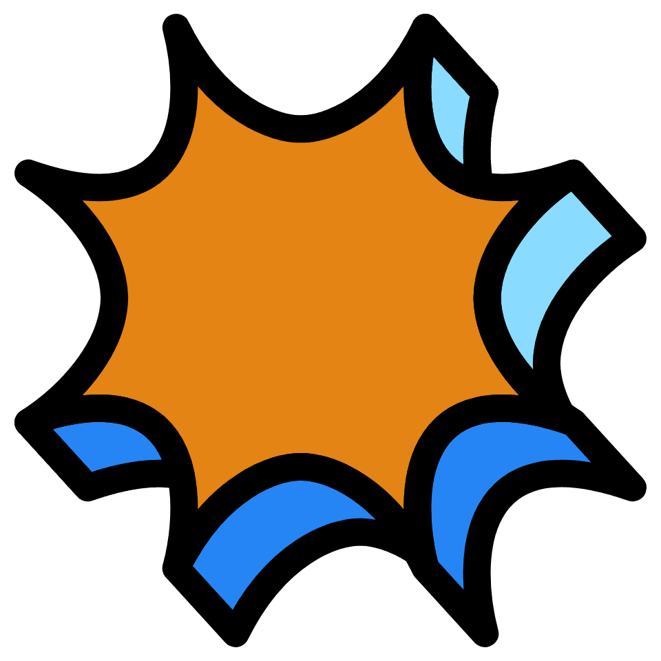 Explode Bang Element from Retro Shapes Set