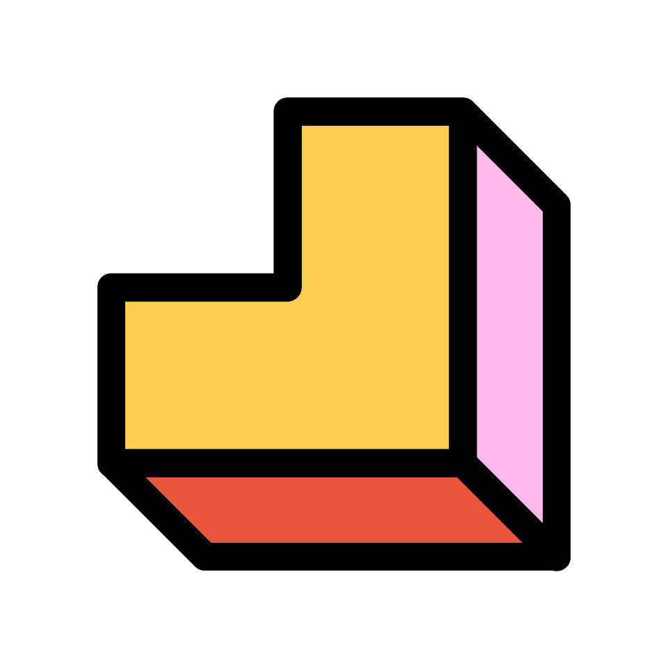 L Shape Element from Retro Shapes Set
