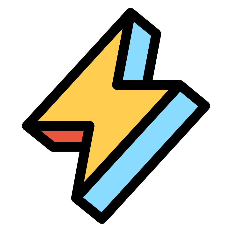 Lightning Bolt Element from Retro Shapes Set