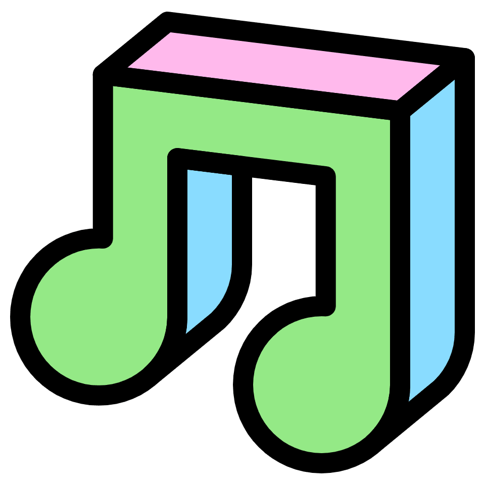 Note Music Element from Retro Shapes Set