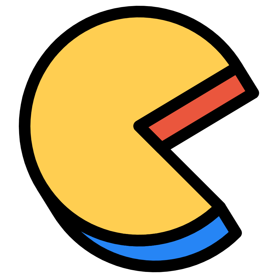 Pacman Pie Element from Retro Shapes Set