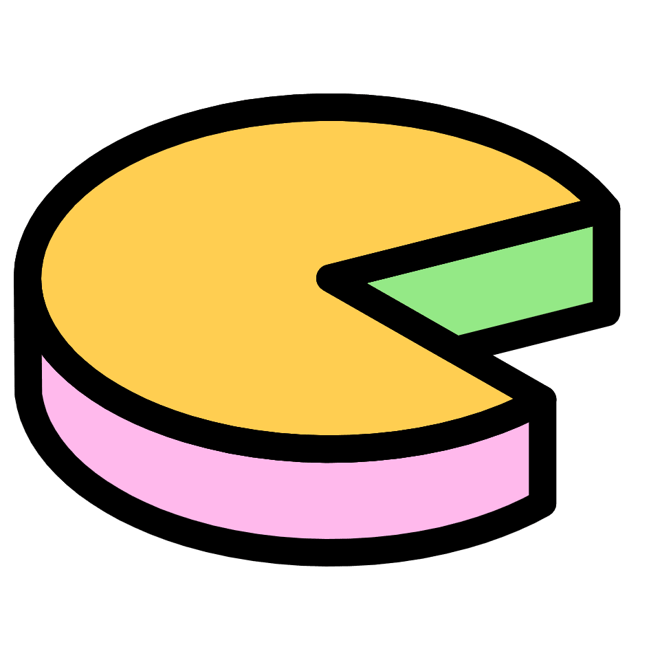 Pie Chart Element from Retro Shapes Set