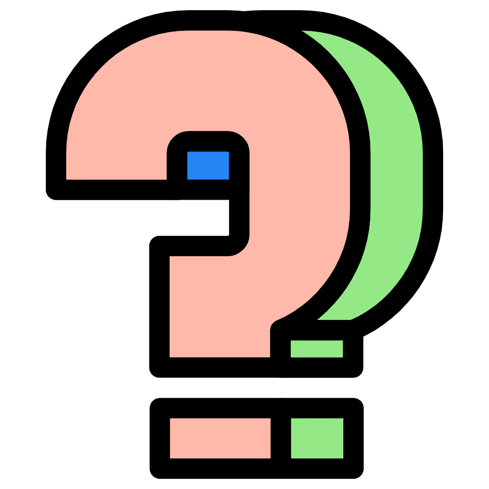 Question Mark  Element from Retro Shapes Set