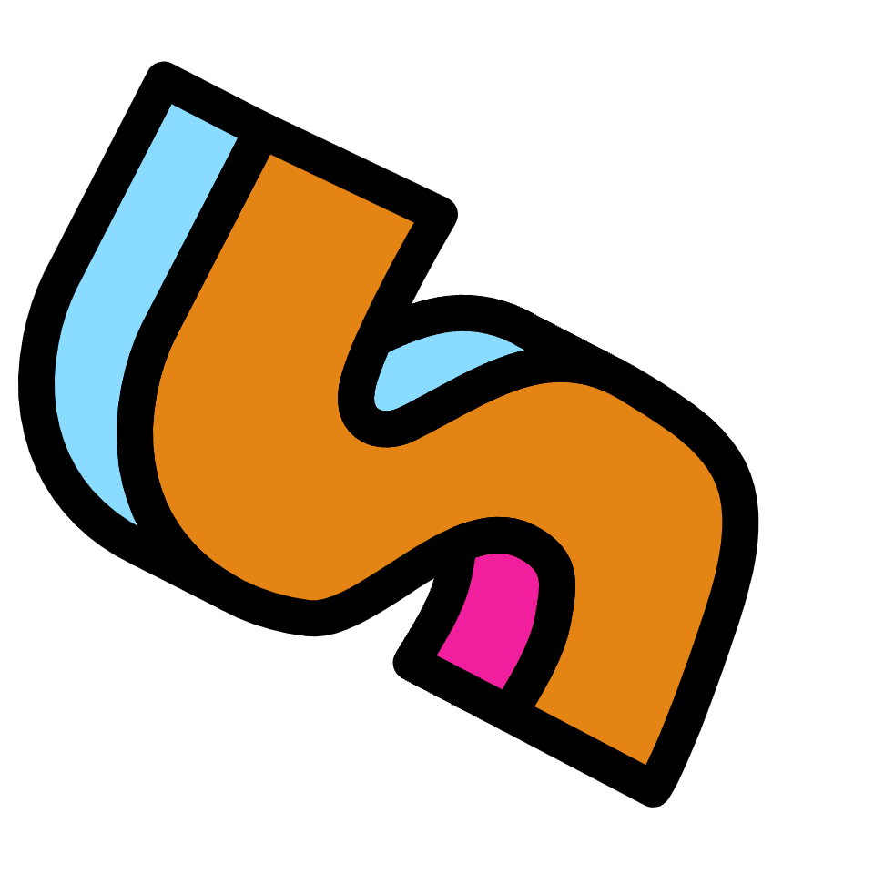 S Line Element from Retro Shapes Set