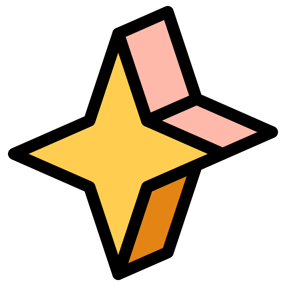 Sparkling Glitter Star Element from Retro Shapes Set