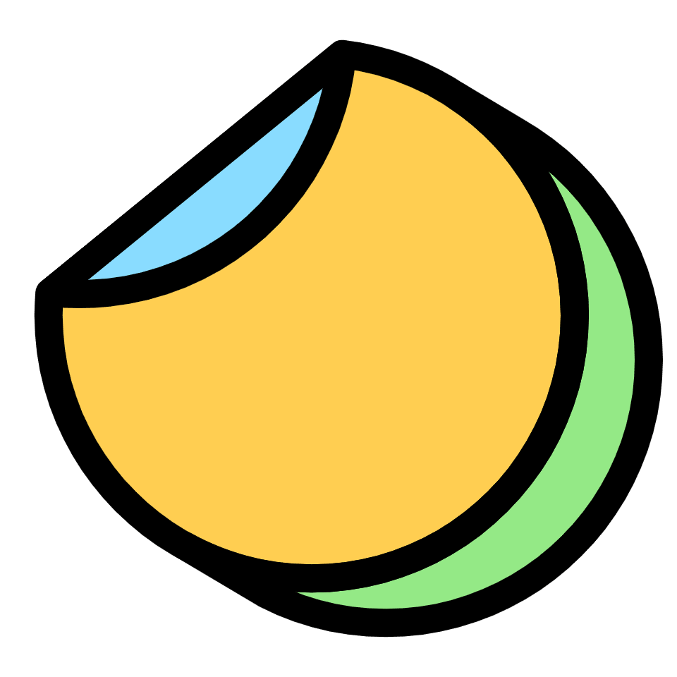 Sticker Circle Element from Retro Shapes Set