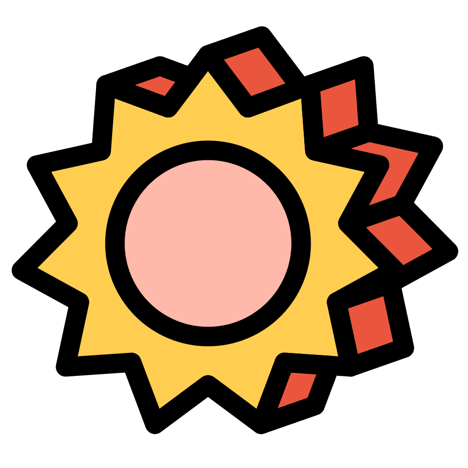 Sun Element from Retro Shapes Set