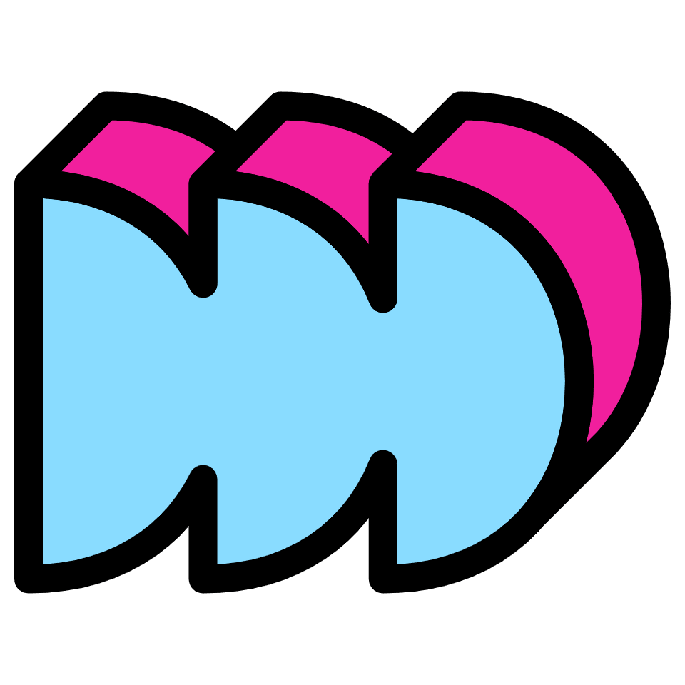 Triple Semi Circle Element from Retro Shapes Set